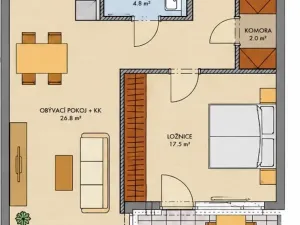 Prodej bytu 2+kk, Praha - Stodůlky, Svitákova, 57 m2