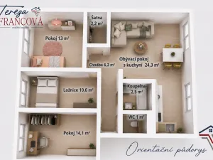 Prodej bytu 4+kk, Kopřivnice, Dukelská, 76 m2