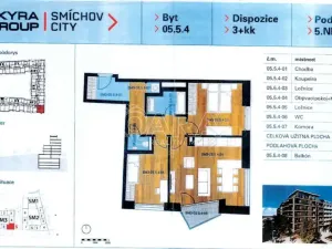 Pronájem bytu 3+kk, Praha - Smíchov, Šiklové, 85 m2