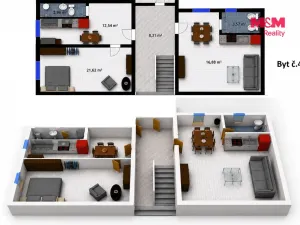 Pronájem bytu 1+kk, Velim, třída Krále Jiřího, 20 m2