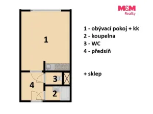 Prodej bytu 1+kk, Praha - Michle, Batelovská, 24 m2