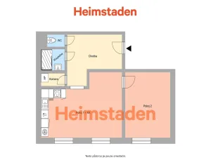 Pronájem bytu 2+kk, Ostrava-Poruba, Nálepkova, 53 m2