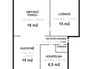 Prodej bytu 2+kk, Meziboří, Hornická, 58 m2