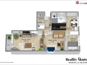 Pronájem bytu 3+1, Ústí nad Labem - Mojžíř, Peškova, 65 m2
