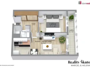 Prodej bytu 2+kk, Praha - Střížkov, Teplická, 40 m2
