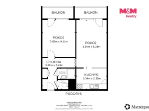 Prodej atypického bytu, Ostrava - Bělský Les, Bohumíra Četyny, 52 m2