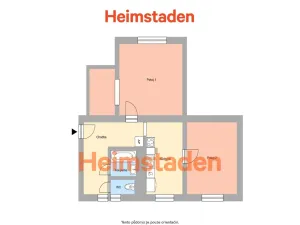 Pronájem bytu 2+1, Havířov - Město, U Školky, 59 m2