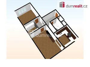 Pronájem bytu 2+kk, Praha - Břevnov, Pod Královkou, 50 m2