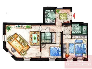 Pronájem bytu 3+1, Praha - Smíchov, Janáčkovo nábřeží, 83 m2