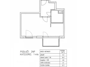 Prodej bytu 1+kk, Praha - Žižkov, Olgy Havlové, 38 m2