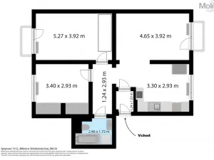 Prodej bytu 3+kk, Milovice - Mladá, Spojovací, 66 m2