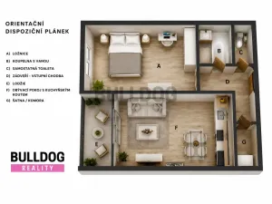 Pronájem bytu 2+kk, Libčice nad Vltavou, Letecká, 48 m2