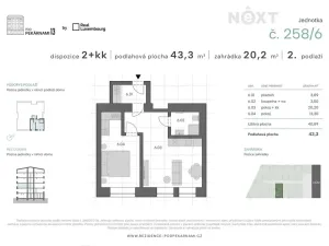 Prodej bytu 2+kk, Praha - Vysočany, Pod pekárnami, 43 m2