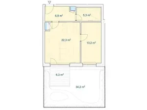Pronájem bytu 2+kk, Brno, 50 m2