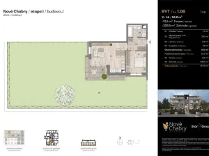 Prodej bytu 2+kk, Praha - Dolní Chabry, Hrušovanské náměstí, 53 m2