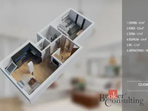 Prodej bytu 2+kk, Brno - Maloměřice, Karlova, 45 m2