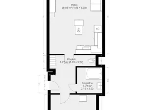 Pronájem bytu 2+kk, Brno, Táborského nábřeží, 56 m2