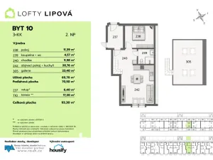 Prodej bytu 3+kk, Hodonice, 70 m2