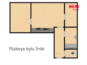 Pronájem bytu 3+kk, Kolín - Kolín I, Rubešova, 65 m2