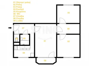 Prodej bytu 3+1, Uničov, Hrdinů, 76 m2