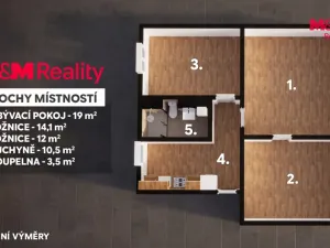 Prodej bytu 3+1, Děčín - Děčín IV-Podmokly, 65 m2