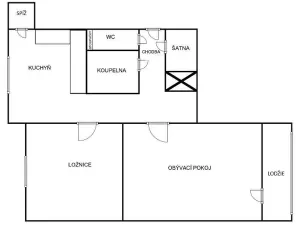 Pronájem bytu 2+1, Roudnice nad Labem, Hornická, 60 m2