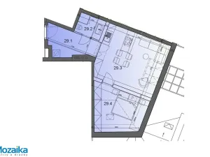 Pronájem bytu 2+kk, Praha - Žižkov, U Rajské zahrady, 51 m2