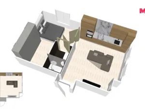 Prodej bytu 2+kk, Praha - Libeň, Na Truhlářce, 40 m2