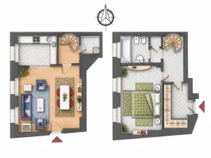 Pronájem bytu 2+kk, Praha - Malá Strana, Vlašská, 73 m2