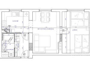 Prodej bytu 2+1, Záblatí, 52 m2