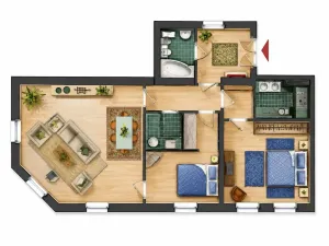 Pronájem bytu 3+1, Praha - Smíchov, Janáčkovo nábřeží, 83 m2