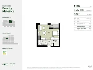 Prodej bytu 1+kk, Praha - Malešice, Univerzitní, 38 m2