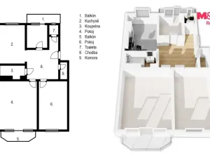 Prodej bytu 3+1, Hradec Králové, Čelakovského, 88 m2