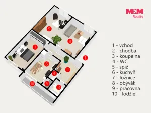 Prodej bytu 3+1, Velké Pavlovice, Nádražní, 75 m2