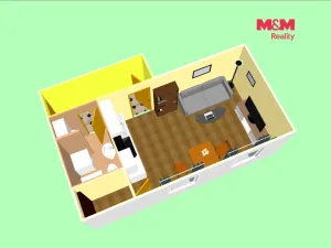 Prodej bytu 1+kk, Lošany, 27 m2