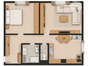 Prodej bytu 2+1, Praha - Strašnice, Na padesátém, 55 m2