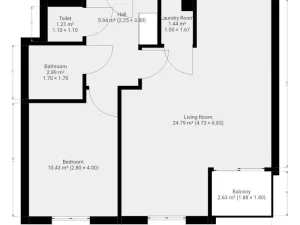 Pronájem bytu 2+kk, Praha - Libeň, Zenklova, 53 m2