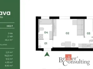 Prodej bytu 2+kk, Ostrava - Mariánské Hory, Hany Kvapilové, 46 m2