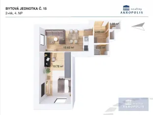 Prodej bytu 2+kk, Praha - Libeň, Kotlaska, 44 m2