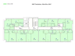 Pronájem bytu 1+kk, Pardubice, třída Míru, 32 m2