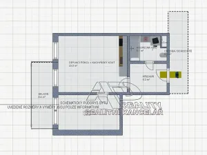 Pronájem bytu 2+kk, České Budějovice, Husova tř., 47 m2