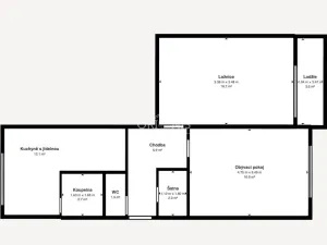 Pronájem bytu 2+1, Chomutov, Adámkova, 61 m2