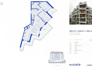 Pronájem bytu 3+kk, Praha - Strašnice, Ramonova, 93 m2
