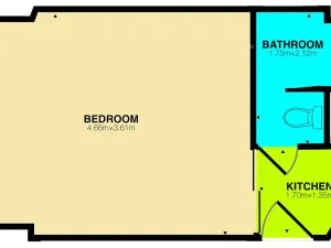 Prodej bytu 1+kk, Praha - Vokovice, Evropská, 22 m2