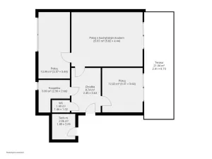 Pronájem bytu 3+kk, Pardubice - Zelené Předměstí, Čacké, 69 m2