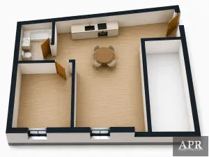 Pronájem bytu 1+kk, Uherský Brod, Kaunicova, 27 m2