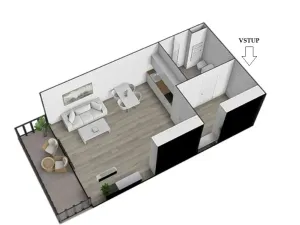 Pronájem bytu 1+kk, Rajhrad, Masarykova, 42 m2