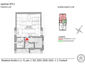 Prodej bytu 1+kk, Frymburk - Kovářov, 38 m2