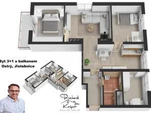 Prodej bytu 3+1, Jistebnice - Ostrý, 55 m2