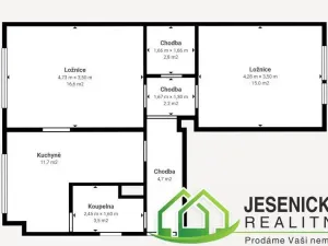 Prodej bytu 2+1, Jeseník, Dukelská, 61 m2